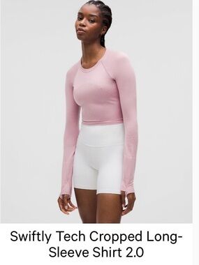 Swiftly Tech Cropped Long-Sleeve Shirt 2.0 - Rose Blush (4)